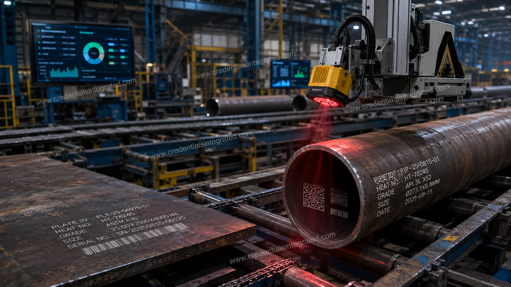 Data Matrix code scanning on steel