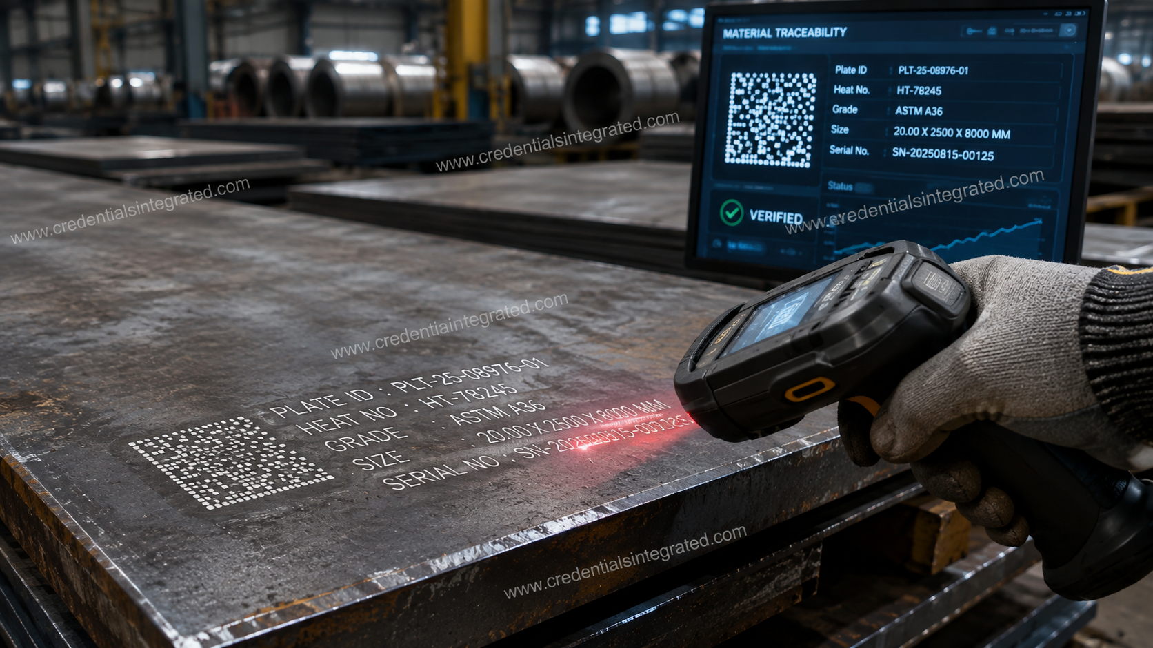 Permanent steel marking and industrial traceability