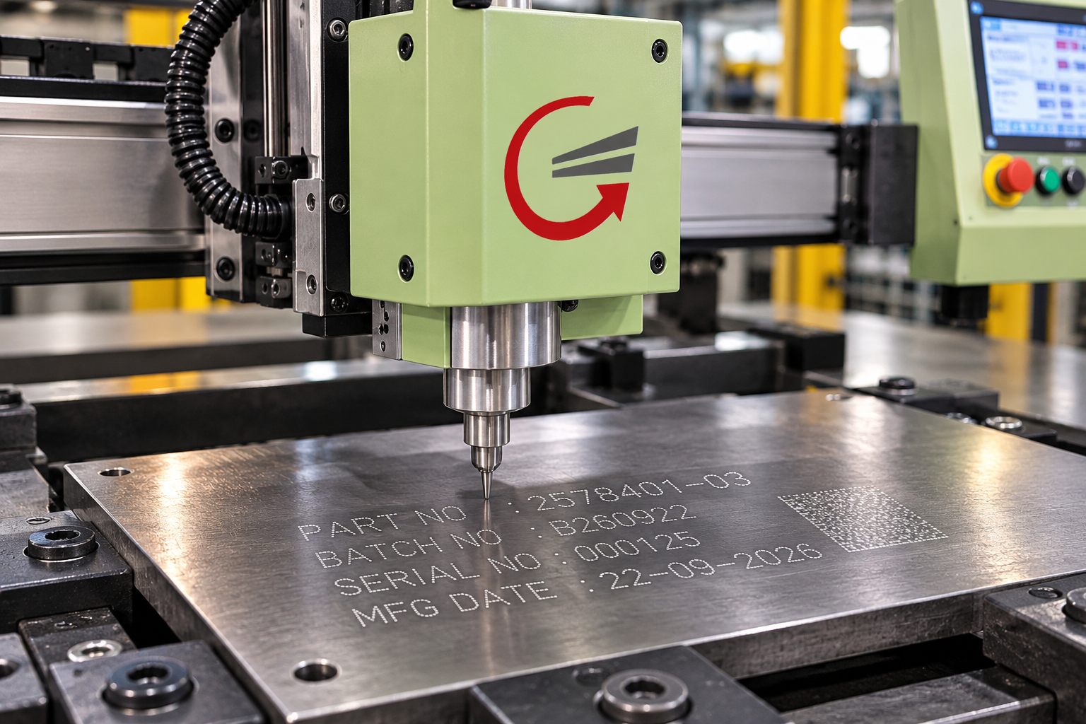 Engineer working with industrial machinery